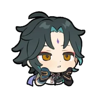 🦚 Xiao Genshin Impact Anime, Chibi, Genshin Impact, Videospiel Charakter telegram sticker