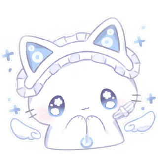 🥹 고양이, 카와이, 귀여운, 애니메이션, 만화, 스티커, 사랑스러운 telegram sticker