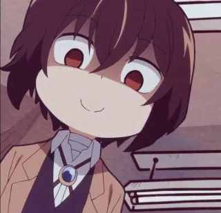 ⛓ Osamu Dazai Bungou Stray Dogs Anime, Osamu Dazai, Bungou Stray Dogs, Chibi, Manga telegram sticker