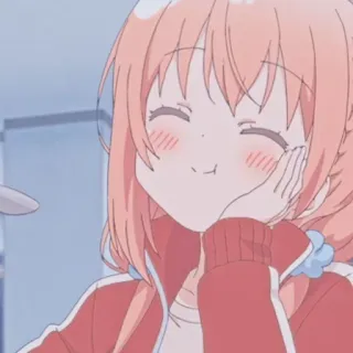 ⚠️ anime, cute, happy, smiling, girl telegram sticker