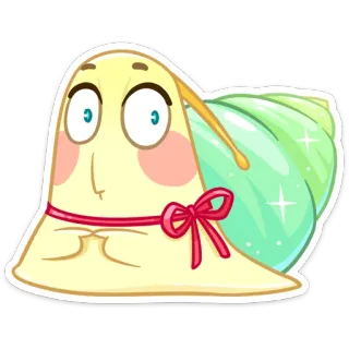 ☺️ siput, imut, kartun, karakter, binatang whatsapp sticker