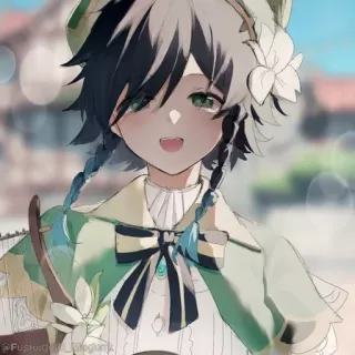 💠 Venti Genshin Impact anime, genshin impact, venti, character, video game whatsapp sticker