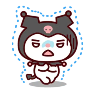 😑 Kuromi cartoon, anime, character, Kuromi telegram sticker