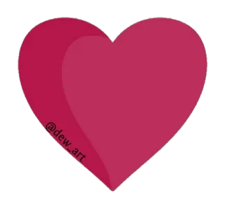 ❤️ @dew_art 하트, 사랑, 미술, 발렌타인데이, 로맨틱, 심볼, 그래픽, 스티커 telegram sticker