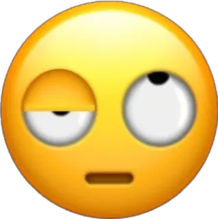 😕 emoji, rolling eyes, eye roll, expression, yellow face, annoyance, sarcasm telegram sticker