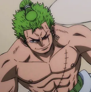 🍾 Roronoa Zoro One Piece Аниме, Ван Пис, Ророноа Зоро, Зоро, Мечник telegram sticker