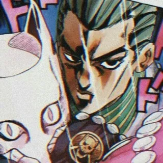 🐈 Yoshikage Kira JoJo's Bizarre Adventure Anime, Bösewicht, Killer, Bizarr, Kira whatsapp sticker
