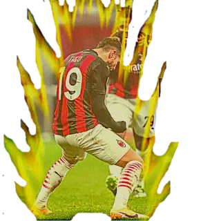 🔥 futebol, jogador de futebol, atleta, esporte, AC Milan telegram sticker