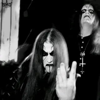 🤘 Black metal, Música, Gesto ofensivo, Sombrio, Banda telegram sticker