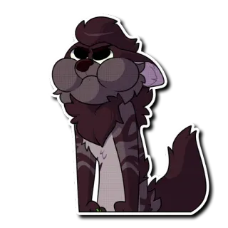 😤 puffy-cheeked cat telegram sticker