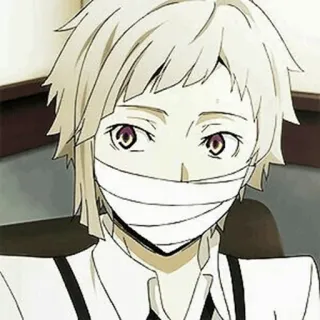 🗝 Atsushi Nakajima Bungo Stray Dogs 애니메이션, 만화, 나카지마 아츠시, 문호 스트레이 독스, 붕대 telegram sticker