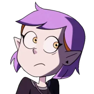 😳 Amity Blight The Owl House cartoon, animated, tv show, character, witch, purple hair, Amity Blight, The Owl House telegram sticker