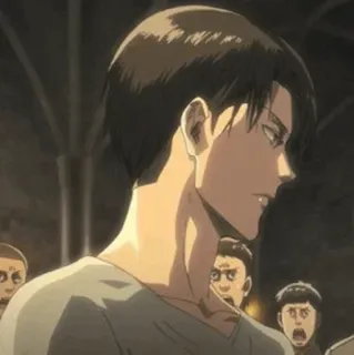 ☕ Levi Ackerman Attack on Titan levi, ataque a los titanes, anime, manga, capitán levi, ackerman, heichou, aot telegram sticker