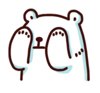 🙈 orso, animale, carino, cartone animato, mammifero, divertente, personaggio whatsapp sticker