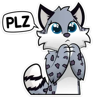 🙏 PLZ dier, schattig, smekend, vos, bedelend telegram sticker