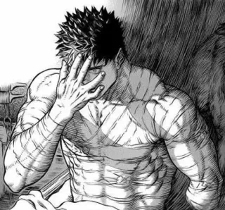 ⚔ Guts Berserk Anime, Manga, Espada, Fantasía, Guerrero, Guts, Berserk telegram sticker