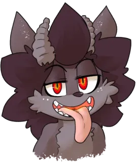 😛 สัตว์ประหลาด, ลิ้น, ปีศาจ, การ์ตูน, สัตว์, สติกเกอร์ telegram sticker