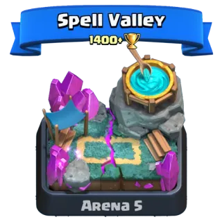 🔰 Spell Valley 1400+ Arena 5 Juego, Arena, Valle de Hechizos, Trofeo, Arena 5 whatsapp sticker