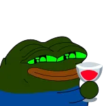 🥂 Pepe the Frog Pepe, grenouille, mème, boire, fête whatsapp sticker