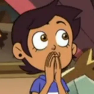 😮 Luz Noceda The Owl House animated series, Disney, cartoon character, excited, curious, fan art telegram sticker