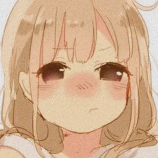 🍨 动漫女孩, 脸红, 可爱, 卡通 telegram sticker