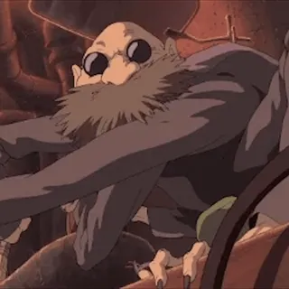 🕶 Kamaji Spirited Away Kamaji, El viaje de Chihiro, Studio Ghibli, Anime, Personaje, Fantasía whatsapp sticker