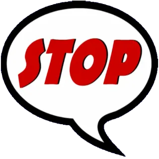 ⛔️ STOP stop, avviso, attenzione, rosso, bianco telegram sticker