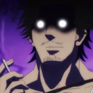 🚬 Yami Sukehiro Black Clover Anime, Black Clover, Yami, Yami Sukehiro, Zigarette, Rauchen whatsapp sticker