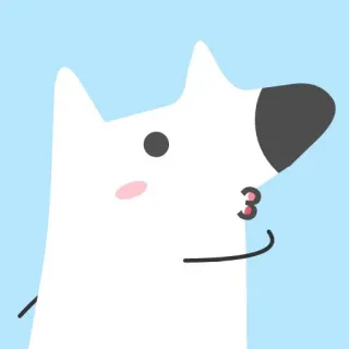 💋 강아지, 동물, 귀여운, 만화, 기발한, 스티커 telegram sticker