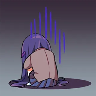 🌀 triste, anime, chica, llorando, emocional whatsapp sticker
