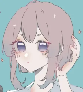 💗 Anime Mädchen, Cartoon, Niedlich, Illustration, Sticker telegram sticker