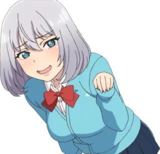 😆 Anime, Dziewczyna, Słodkie, Kreskówka, Postać telegram sticker