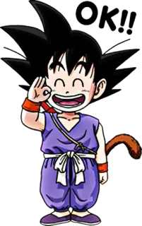 👌 Goku Dragon Ball OK!! goku, dragon ball, anime, ok, karakter telegram sticker