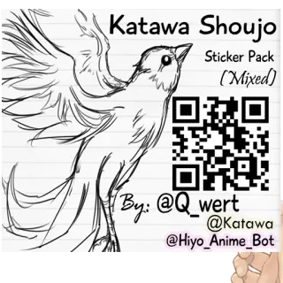 📄 Katawa Shoujo Katawa Shoujo Sticker Pack (Mixed) By: @Q_wert @Katawa @Hiyo_Anime_Bot adesivo, pássaro, anime, Katawa Shoujo, videogame telegram sticker