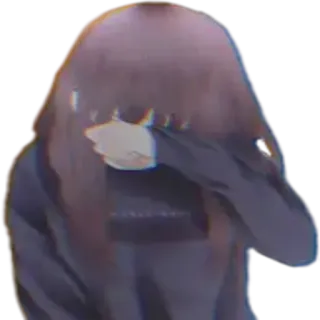 😞 Anime, Mädchen, weinen, traurig, emotional, Illustration, Sticker telegram sticker