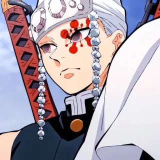 🎶 Tengen Uzui Demon Slayer anime, demon slayer, tengen uzui, swords, fighting, japanese animation telegram sticker