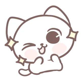 ✨ gato, animal, fofo, kawaii, adesivo, piscando telegram sticker