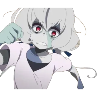 😱 Аниме, Зомби, Девушка, Мультфильм, Ужасы, Монстр telegram sticker