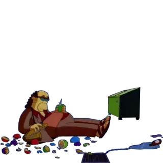 🥚 Мультфильм, Мужчина, Телевидение, Отдых, Солнцезащитные очки telegram sticker