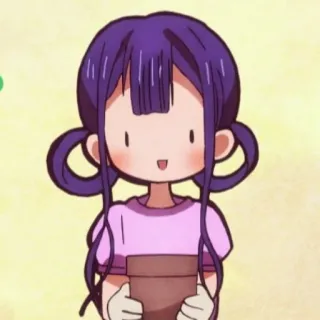 🎡 Anime, Desenho animado, Garota, Fofo, Kawaii, Planta, Jardinagem telegram sticker