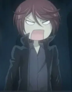 🤬 Anime, Manga, Wütend, Genervt, Chibi, Charakter, Cartoon whatsapp sticker