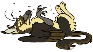 😵 Dessin animé, Mort, Animal, Oiseau, Illustration whatsapp sticker