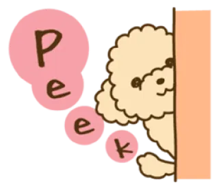 😶 Peek cachorro, espiar, fofo, animal whatsapp sticker