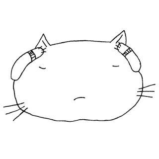 🙉 Katze, müde, traurig, schläfrig, Cartoon, Tier, Katzenartig telegram sticker