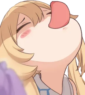 👅 Anime, Cartoon, Sticker, Lustig, Mädchen, Figur, Gesicht, Zunge telegram sticker