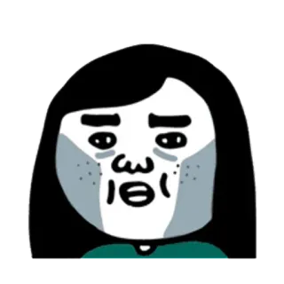 😊 哭, 悲伤, 情绪, 卡通, 插画, 角色 telegram sticker
