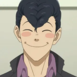 ⚽️ anime, desenho animado, personagem, sorriso, feliz telegram sticker