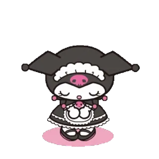 💙 Kuromi クロミ, サンリオ, アニメ, キャラクター, かわいい telegram sticker