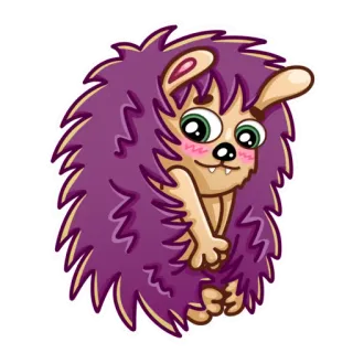 ☺️ hérisson, mignon, animal, autocollant, dessin animé whatsapp sticker