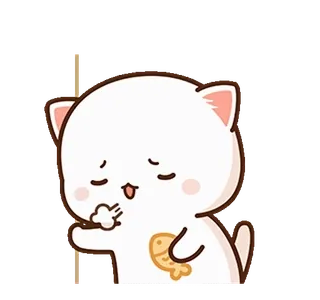 🥱 gato, fofo, peixe, animal, adesivo telegram sticker